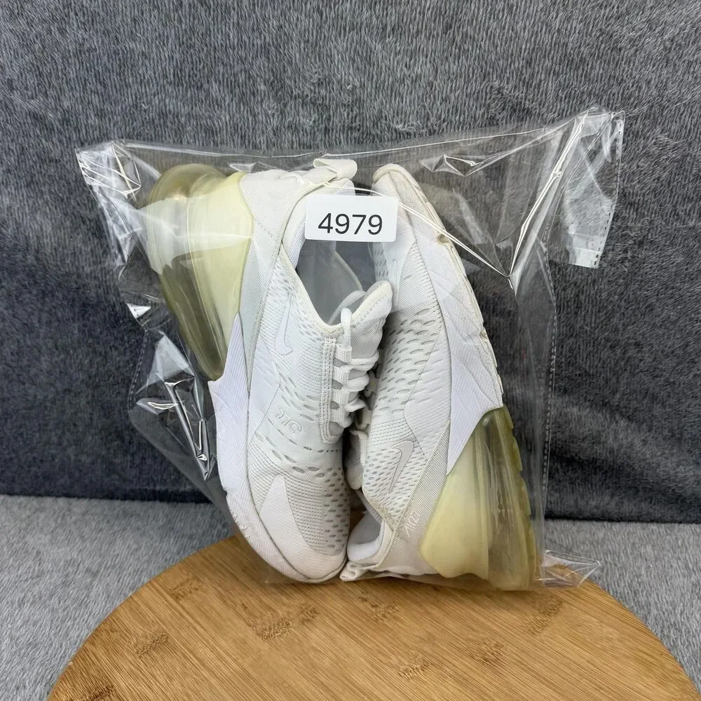 Nike Air Max 270 Shoes Boys Size 6.5Y White Running Sneakers 943345-103